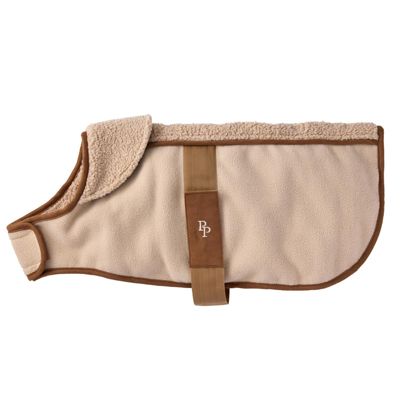 Aspen - The Cozy Sherpa Vegan Shearling Pet Jacket Sweater for Small, Medium and Large Dogs, Camel, X-Large (55-80 lbs) X-Large (55-80 lbs) - PawsPlanet Australia