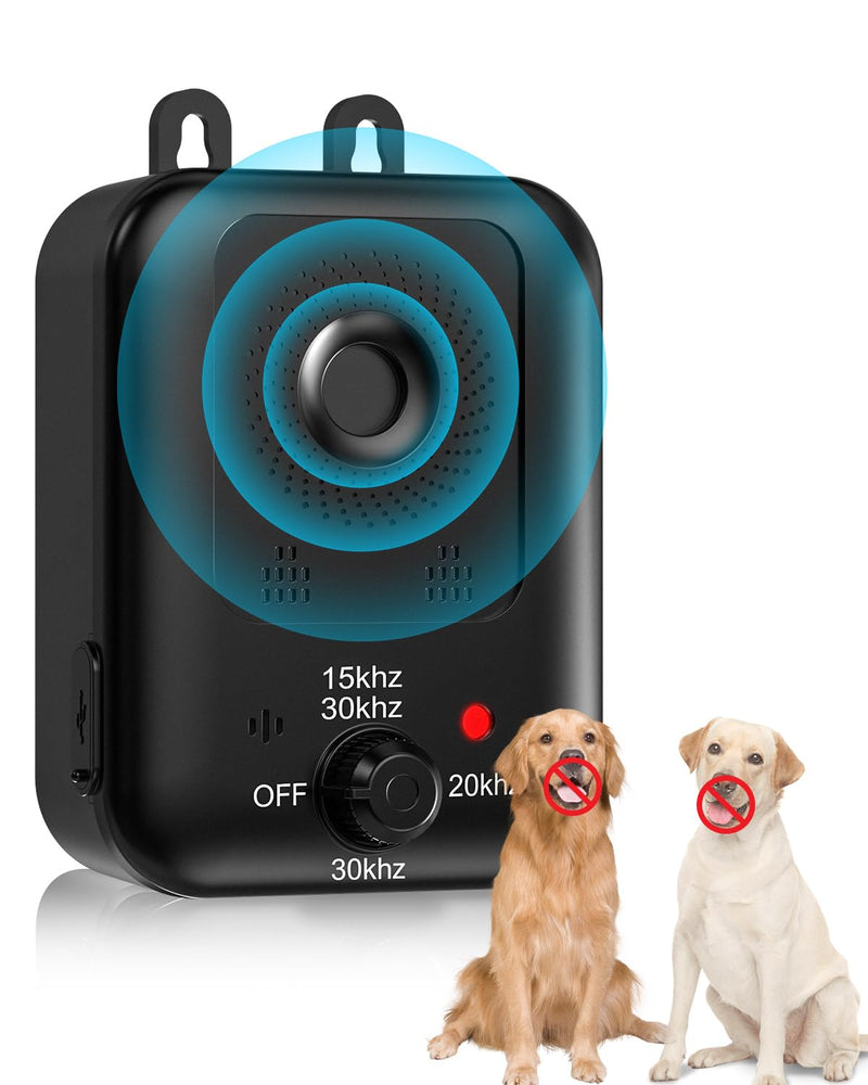 Anti Barking Devices, Auto Dog Barking Control Devices with 3 Modes, Rechargeable Ultrasonic Dog Bark Box Dog Barking Deterrent Devices, Effective Stop Barking Dog Devices for Indoor & Outdoor Dogs 9 PU86-1pcs Black - PawsPlanet Australia