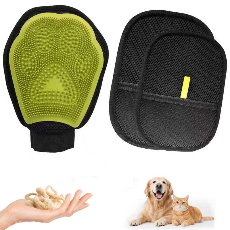 Pet Hair Remover Gloves Bath Brush Gentle Shedding Brushes,Pet Hair Remover Tool for Carpet, Curtain, Clothing, Couch, Car Seat (3PCS) 3PCS - PawsPlanet Australia