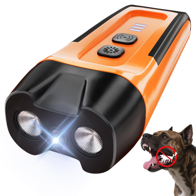 Ultrasonic Dog Bark Deterrent Devices, 50 FT Range Anti Barking Device for Dogs, Indoors Outdoors Effective Stop Barking Own or Neighbors Dog, Safe & Humane Dog Behavior Training Control Device Orange - PawsPlanet Australia