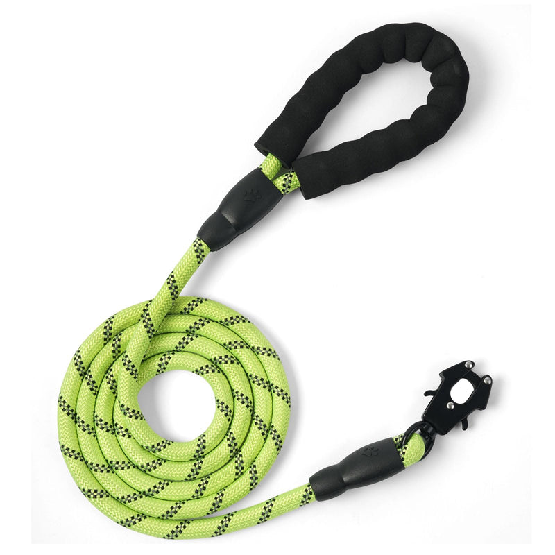 Heavy Duty Dog Leash for Large Dogs, 6FT Reflective Puppy Lead with Upgrade Frog Hook, Strong Secure Bungee Leash for Medium Large Breed Dogs Walking Training (Green) Green - PawsPlanet Australia