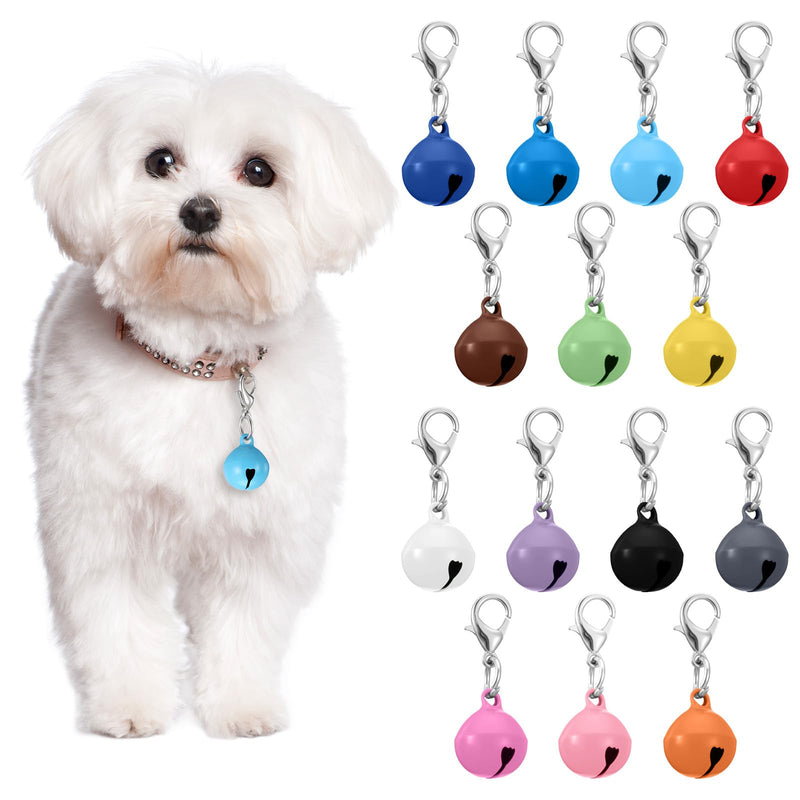 28Pcs Pet Bells for Dog Cat Collar Colourful Pet Small Bells with Clasps Dog Cat Collar Charms Pets Pendant Accessories Stainless Steel Keychain Loud Crisp Sound for Animal Christmas Decoration - PawsPlanet Australia
