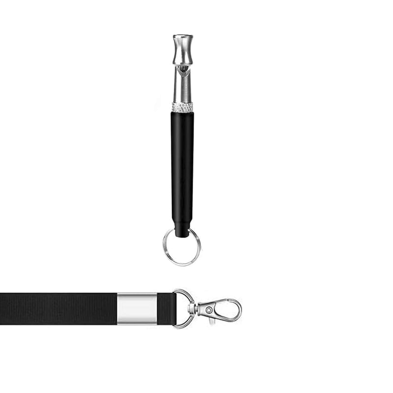 Ultrasonic Dog Whistle to Stop Barking Neighbor's Dog, Adjustable Pitch Silent Whistles with Lanyard, Recall Training Device, Black - PawsPlanet Australia