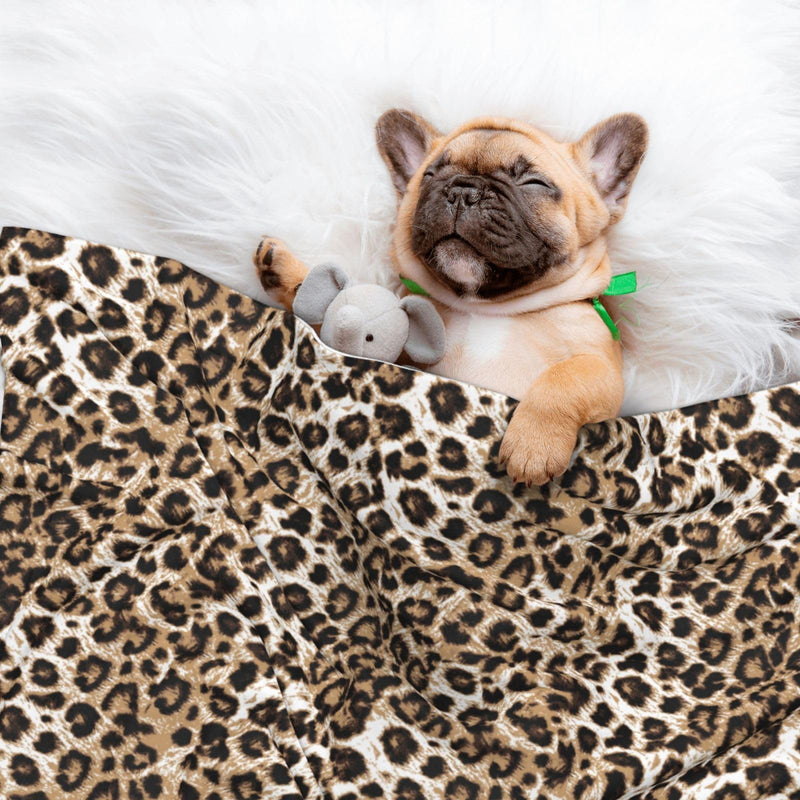 Pet Blanket,Warming Ultra Soft Warming Mat for Indoor Pet Beds & Furniture Reversible Blanket Machine Washable 27.6 * 19.7Inch,Leopard Print Leopard Print - PawsPlanet Australia