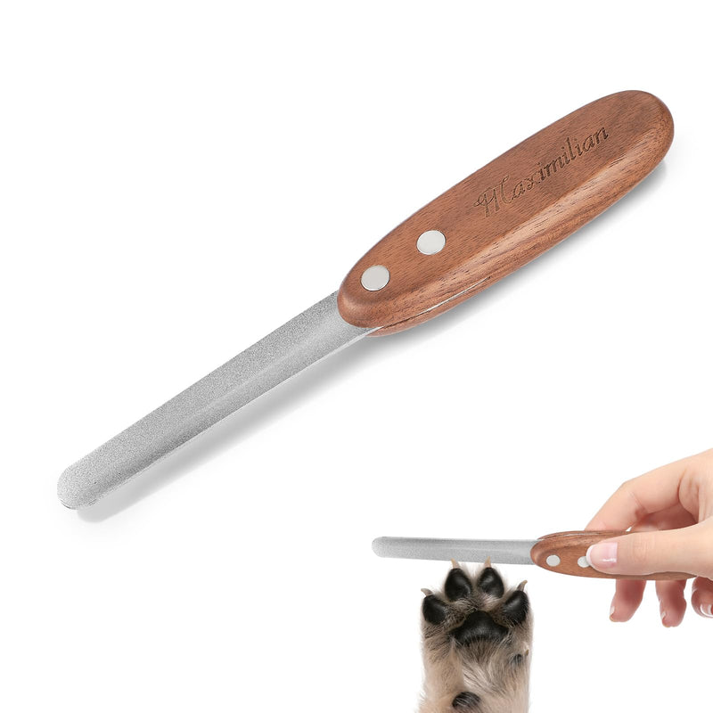 Dog Nail File, Professional Nail Grooming Tool for Dogs and Cats,Diamond Coated Metal Nail File with Wooden Handle,Safe and Easy Nail Care - PawsPlanet Australia
