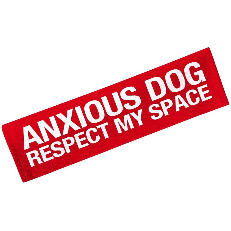 Advivio Anxious Dog Respect My Space Funny Dog Leash Sleeve, Do Not Pet Velcro Patch Leash Wrap Alert Hanging ID Patch Tag, Pet Birthday Gift - PawsPlanet Australia