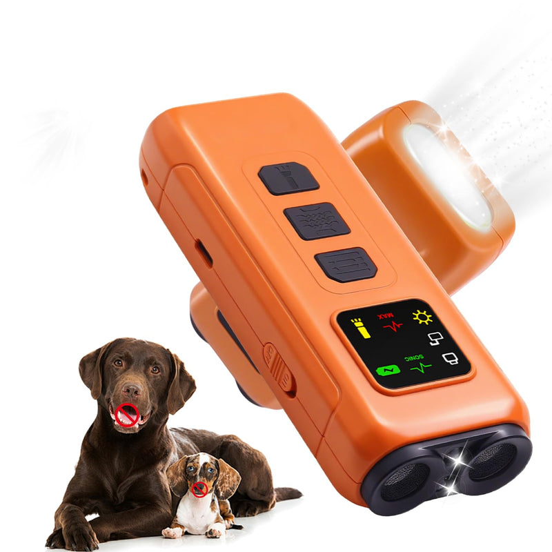 Ultrasonic Dog Bark Deterrent, 2-in-1 Anti Bark Device with LED Flashlight & HD Display | Stop Nuisance Barking, No Shock Training Aid for Small to Large Dogs