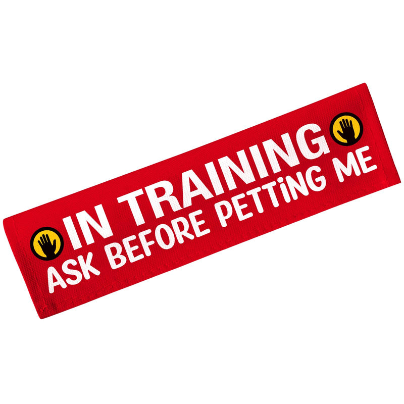 Advivio in Training Ask Before Petting Funny Dog Leash Sleeve, Service Dog Alert Hanging ID Patch Tag, in Training Leash Wrap for Pet Birthday Gift - PawsPlanet Australia