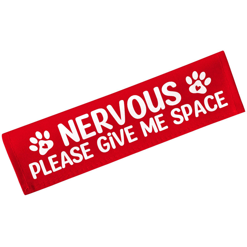 Advivio Funny Give Me Space Dog Leash Sleeve, Nervous Dog Leash Wrap Alert Hanging ID Patch Tag, for Pet Birthday Gift - PawsPlanet Australia