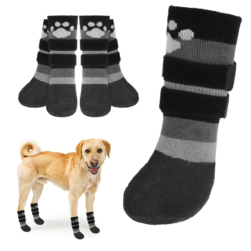 BEAUTYZOO Anti Slip Dog Socks Boots, Dog Shoes for Hot/Cold Pavement Snow Rain Days,Waterproof Grip Dog Booties Paw Protector for Hardwood Floor, Prevent Licking for Small Medium Large Senior Old Dogs - PawsPlanet Australia