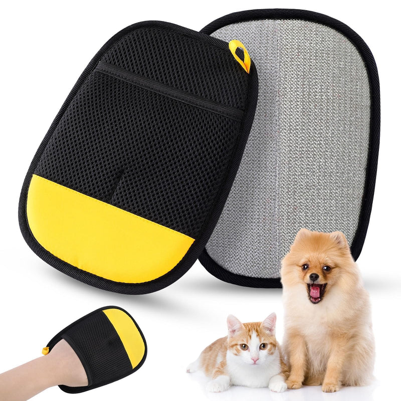 SAWMONG 2Pcs Pet Hair Removal Glove, Fan-Shaped Pet Hair Remover Glove Newly Upgraded, Removing Shed Pet Hair from Dogs & Cat, Reusable Pet Hair Removal Tool for Couch,Furniture, Carpet, Clothes - PawsPlanet Australia