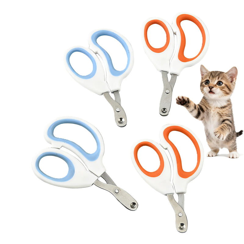 Cat Nail Clippers and Dog Nail Clippers 2-in-1, Professional Cat Nail Trimmer with Sharp Angled Blades, Safe Pet Nail Clippers for Cats, Kittens, Small Dogs and Rabbits-2PCS - PawsPlanet Australia