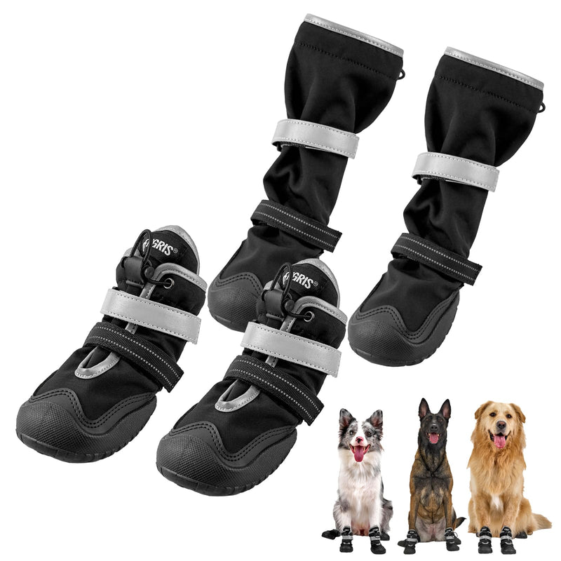 OneTigris Waterproof Grip Dog Shoes,Anti-Slip Dog Socks Boots,Pathfinder Dogs Booties Paw Protectors for Hardwood Floor,Indoor and Outdoor for Small Medium Large Dogs #9(Length:4.33"; Width:3.15") - PawsPlanet Australia