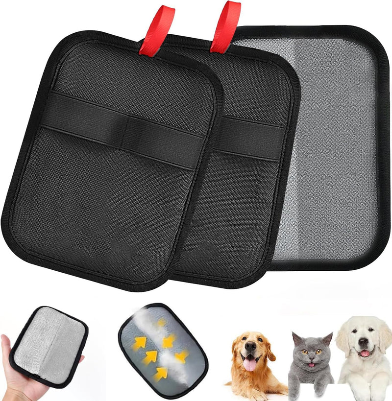 2 Pcs Pet Hair Removal Glovem, Electrostatic Cats and Dogs Pet Hair Removal Tool, Reusable Quick De-Shedding Gloves for Couch, Clothing, Carpet, Furniture, Car Seats - PawsPlanet Australia