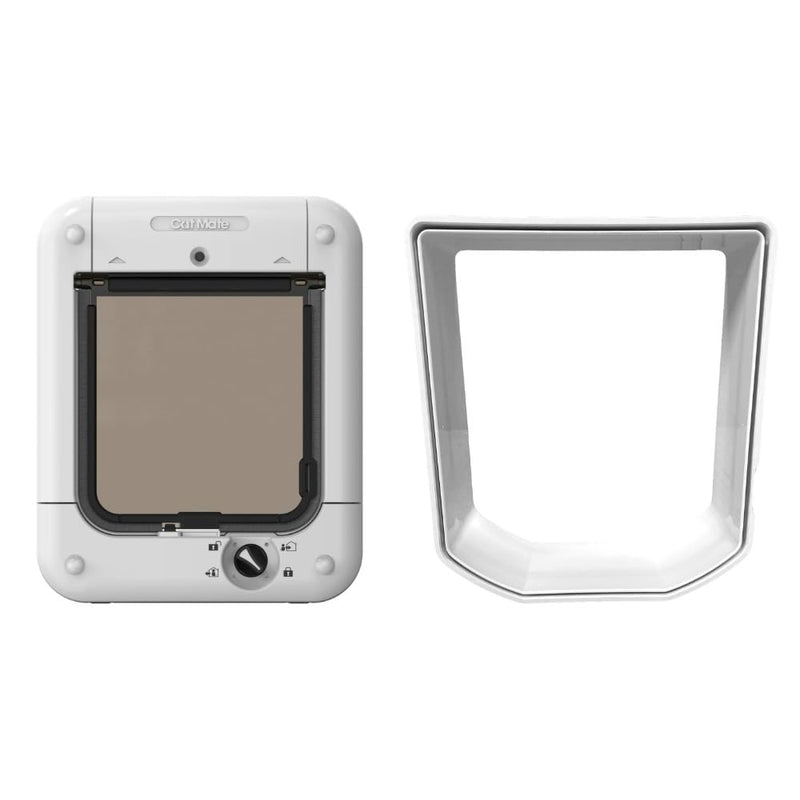 Cat Mate Microchip Activated Cat Flap Bundle, Includes Pet Door (360) & Elite Wall Liner (308) - Microchip Entry Control of up to 30 Cats or Small Dogs, Single/Multiple Glazing, UPVC, Walls & Wood - PawsPlanet Australia