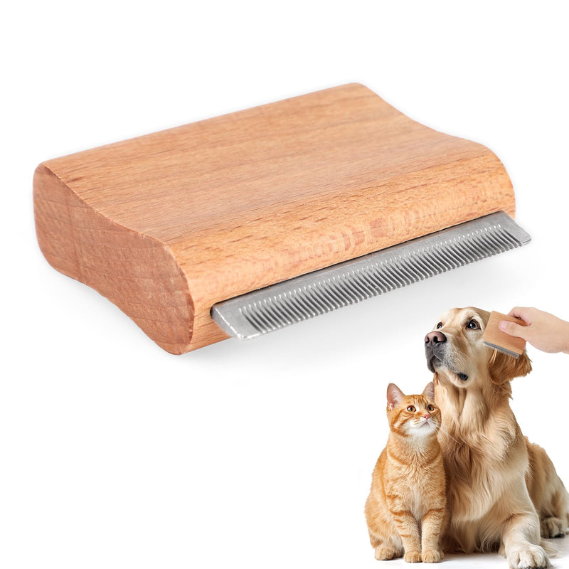 Dog Brush for Shedding, 2.95x2.56in Pet Deshedding Brush Cat Grooming Supplies Pet Hair Remover Removal Comb for Dog Cat Horse Rabbits 7.5x6.5cm - PawsPlanet Australia