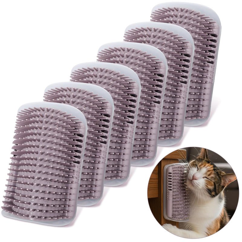 6 Pack Cat Corner Scratcher with Catnip 5.1'' Small Self Grooming Wall Corner Grooming Softer Massage Combs for Long and Short Fur Cats Dogs - PawsPlanet Australia