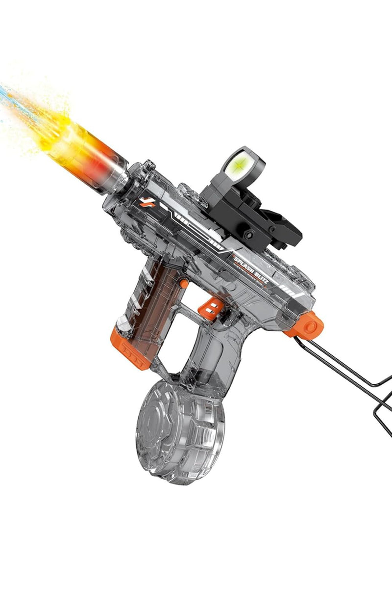 Electric Water Gun for Kids 5–12 Automatic Battery Powered Water Blaster Rechargeable Water Guns with LED Muzzle 8-16 ft Range, Outdoor Summer Pool Beach Toys Birthday Gift for Boys Girls Black02