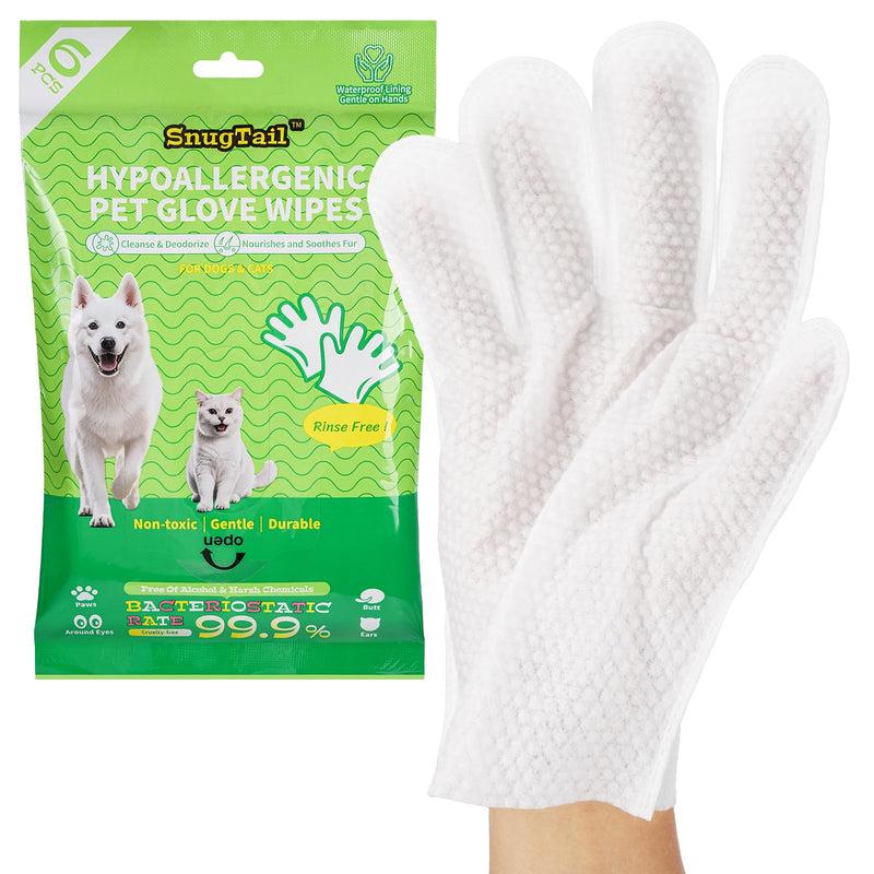 Pet Glove Wipes for Dogs & Cats,Shedding Control, Dander Removal & Paw Cleaning,Reusable Dry Wash Mitt for Daily Use, Travel Essentials for Pets - PawsPlanet Australia