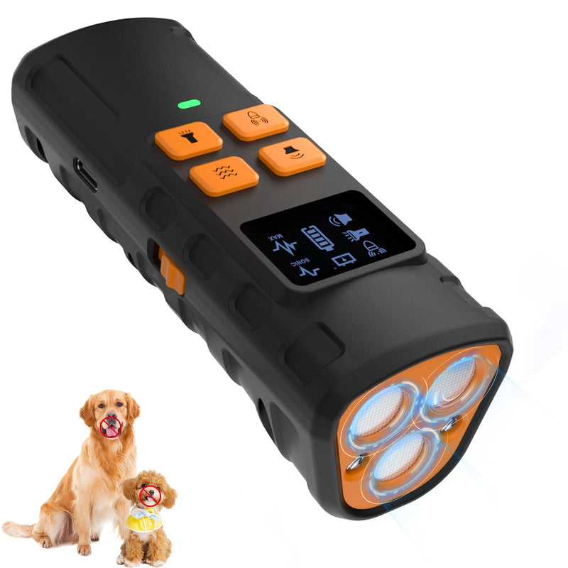 Dogs Bark Deterrent Device, 3X Ultrasonic Anti Barking Device for Dogs, 2600 mAh Rechargeable Barkshield for Dog, 4 Adjustable Modes, Safe for Dog and Humans, Anti Bark Tool - PawsPlanet Australia