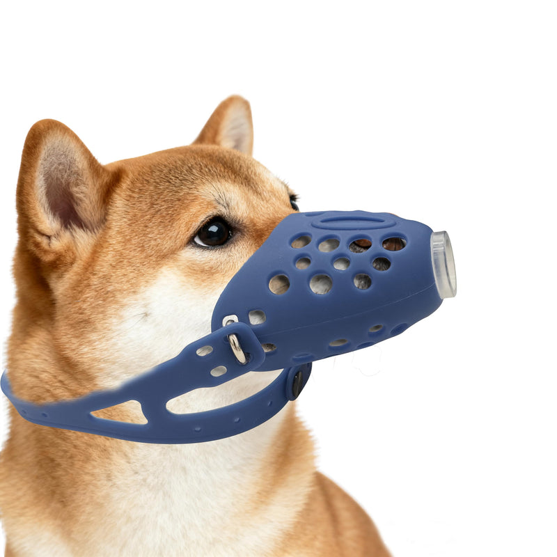 Dog Muzzle Soft Silicone Breathable: Dog Muzzles to Prevent Biting with Adjustable Strap for Walking & Grooming - Suitable for Medium-Sized Dogs 15-25 pounds Middle - PawsPlanet Australia
