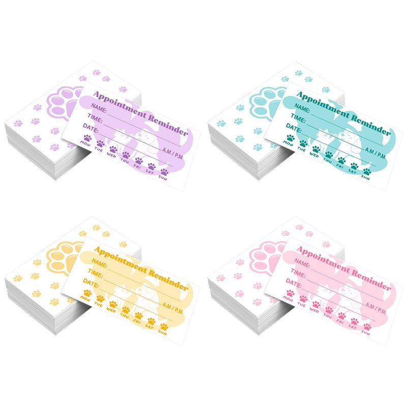 Pet Grooming Appointment Reminder Card,240Pcs Paw Prints Appointment Business Cards Groomings Report Card for Pet Care Dog Spa Client Reminder Vet Office - PawsPlanet Australia