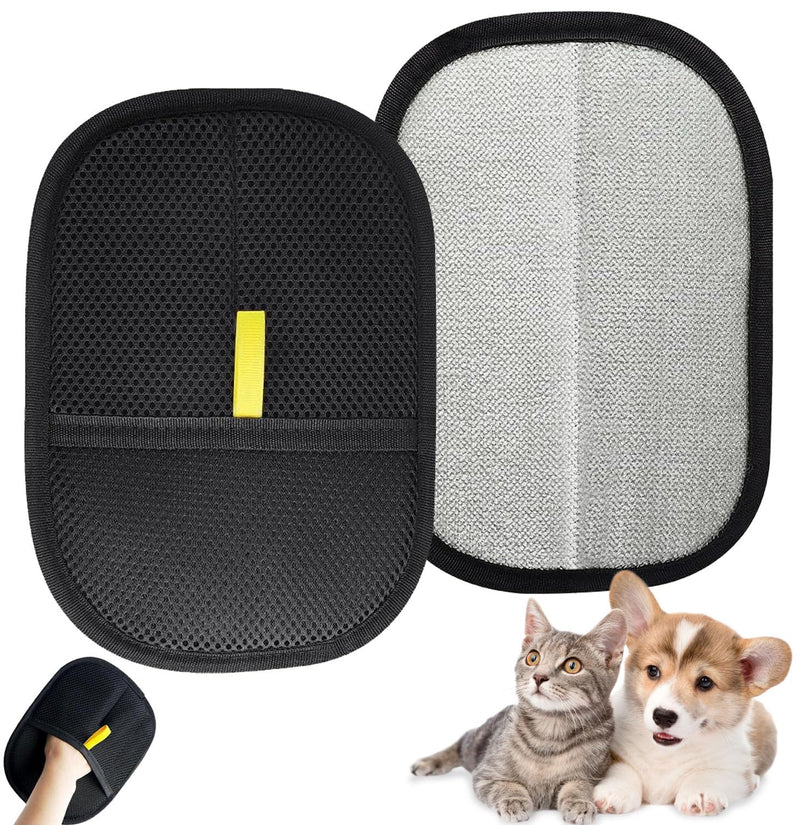 2PCS Pet Hair Removal Gloves，Reusable Static Dog & Cat Grooming Gloves, Upgraded Thickened Anti-Slip Grip for Clothes, Sofa, Car Seat, Couch, Carpet & Furniture - PawsPlanet Australia