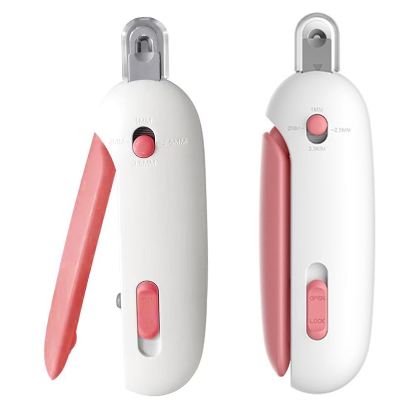 Pets Nail Clippers and Trimmers for Indoor Cats & Small Animals, Safety Lock and Nail File, Nail Trimmer & Claw Scissors for Home Grooming - Professional Grooming Tool for Pets (Pink) Pink - PawsPlanet Australia