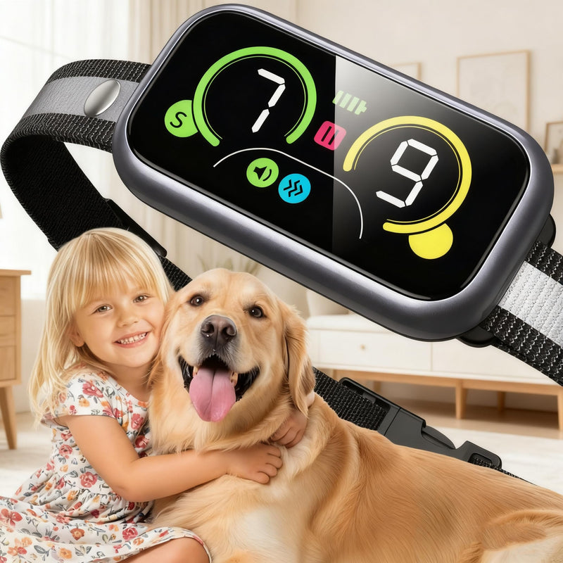 Dog Bark Collar Pro, Instant Bark Solution, Smart Anti Barking Device with 4 Correction Modes, Fast-Acting Barking Collar for for Large Medium Small Dogs 5-150lbs, Ideal for Home & Outdoor Use 1 Pack Black - PawsPlanet Australia