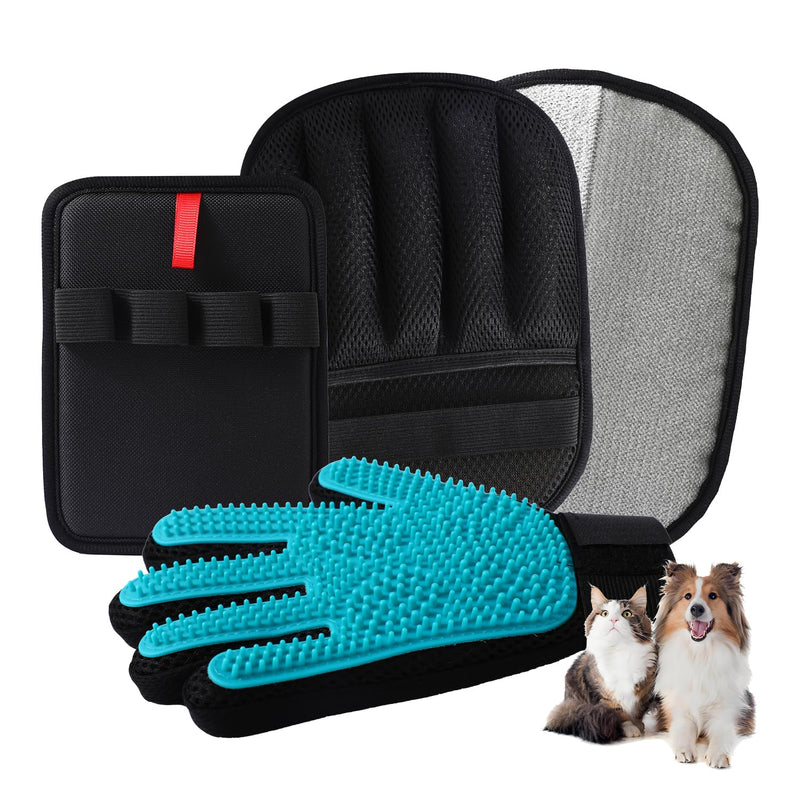 Pet Hair Removal Glove-Cats Dogs Grooming Gloves Reusable Pet Hair Remover Tool for Clothing,Couch, Furniture, Car Seat,Carpet, Upgrade Efficient Cat Hair Remover Gloves-3 PCS - PawsPlanet Australia