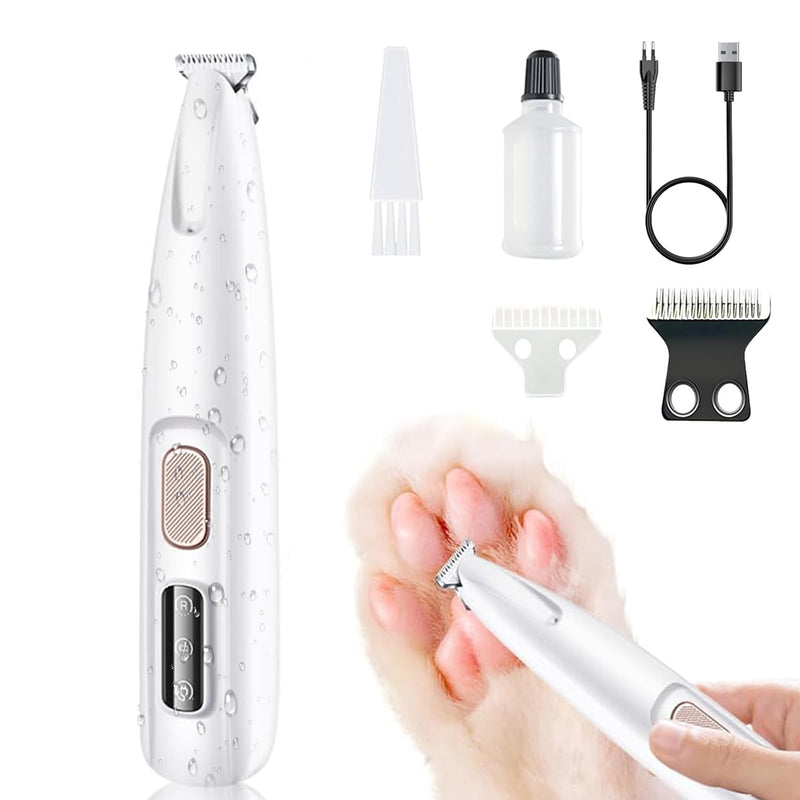 Dog Paw Trimmer,2025 Upgrades Dog Paw Trimmer with LED Light,18 mm Widen Blade, 35 dB Low Noise,Rechargeable Pet Electric Hair Clipper for Dogs and Cats(with Replacement Blades) 1pc(with Replacement Blades)） - PawsPlanet Australia