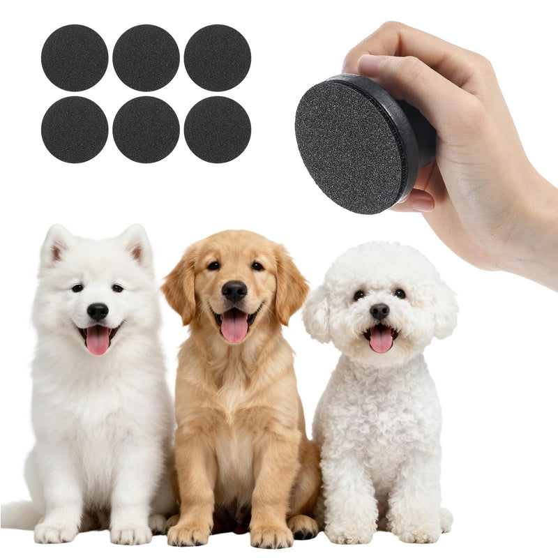 Dog Nail File with 6Pcs Replaceable Filing Disc, Dog Scratch Board for Safe and Easy Nail Care, Dogs Nails Scratch Board Ensures Smooth and Healthy Nails for Dogs and Cats