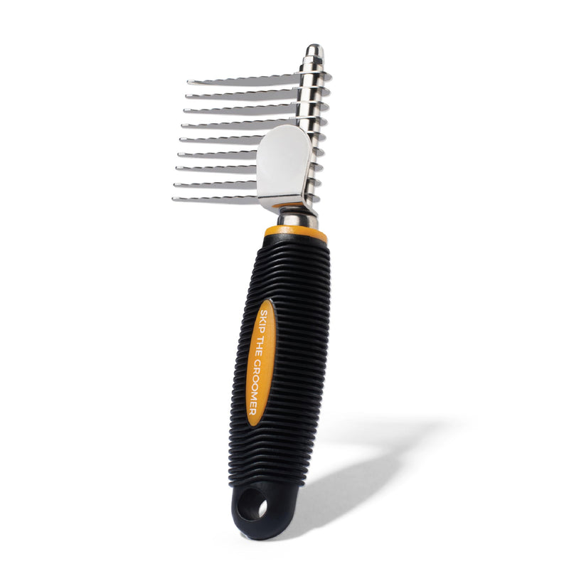 Rake Brush for Dogs, Dematting Tool for Goldendoodles, Poodles & Doodles – Rescue Essential with Long Smooth-Edged Teeth for Thick Coats, Deshedding & Mat Remover – Skip the Groomer - PawsPlanet Australia