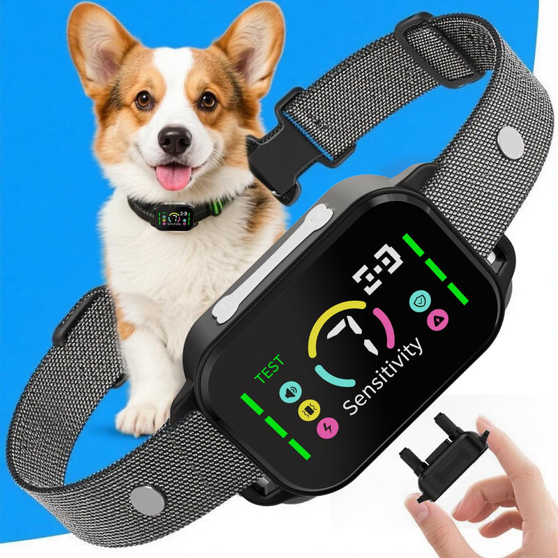 Dog Bark Collar for Large Medium Small Dogs, Rechargeable Bark Collar, Anti Barking Training Collarwith 8 Sensitivity Levels, Beep/Vibration Modes, Auto Correction for Dogs, IP67 Waterproof - PawsPlanet Australia