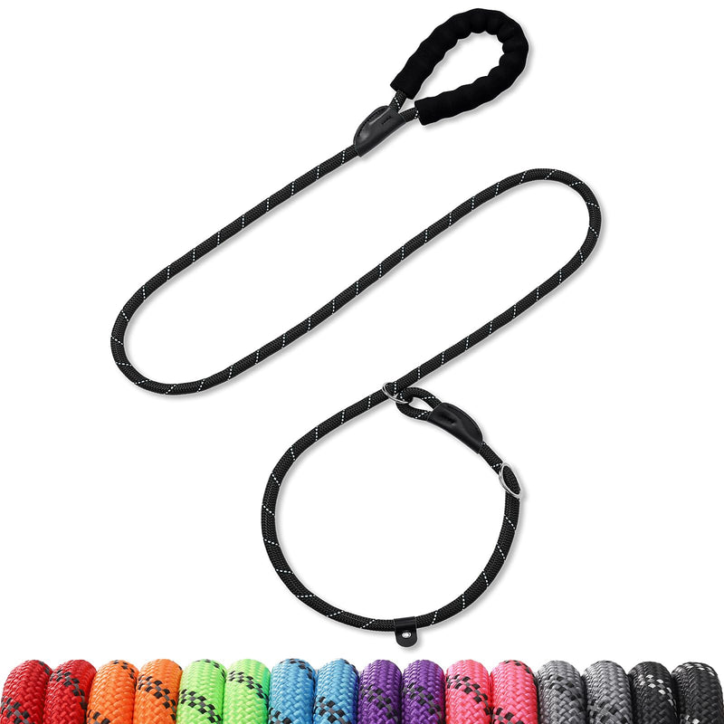 Slip Leads Dog Leash - 4/5/6/8/10 FT Heavy Duty Training Leashes - Reflective & Comfortable Handle for Small Medium Large Dogs (1/2''- 8FT, Black) 1/2''- 8FT - PawsPlanet Australia