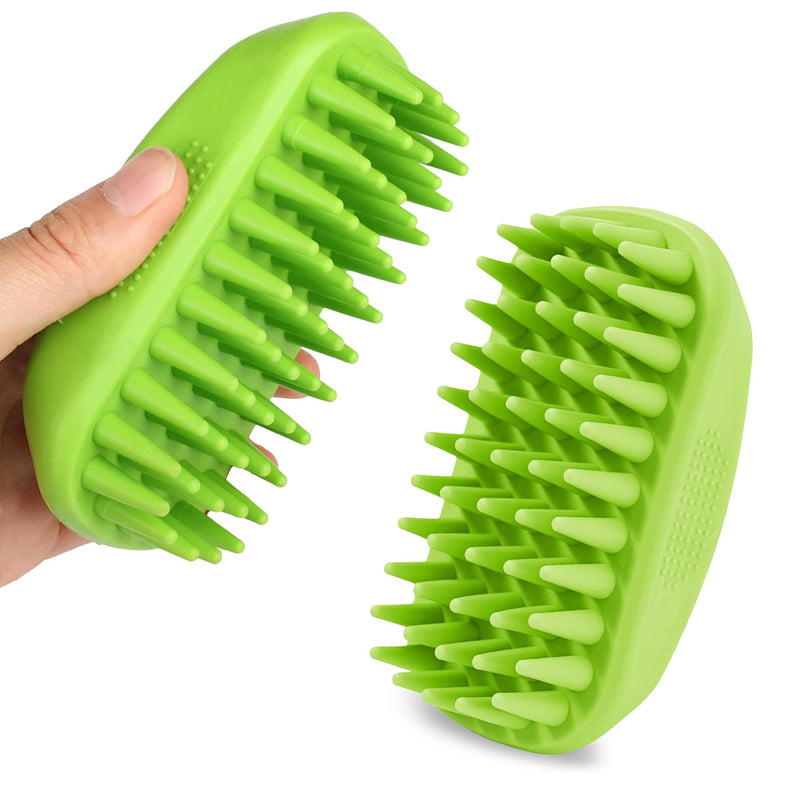 Dog Shampoo Brush & Dog Shower Brush, Upgraded Pet Grooming Bath Brush with Soft Silicone Bristles, Adjustable Handle Massage Comb for Long & Short Hair Dogs and Cats Pet Silicone Shampoo Brush - PawsPlanet Australia