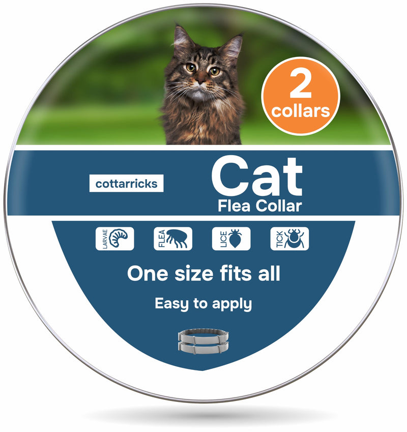 Flea and Tick Prevention for Cats - Collar - 2 Count - Adjustable - PawsPlanet Australia