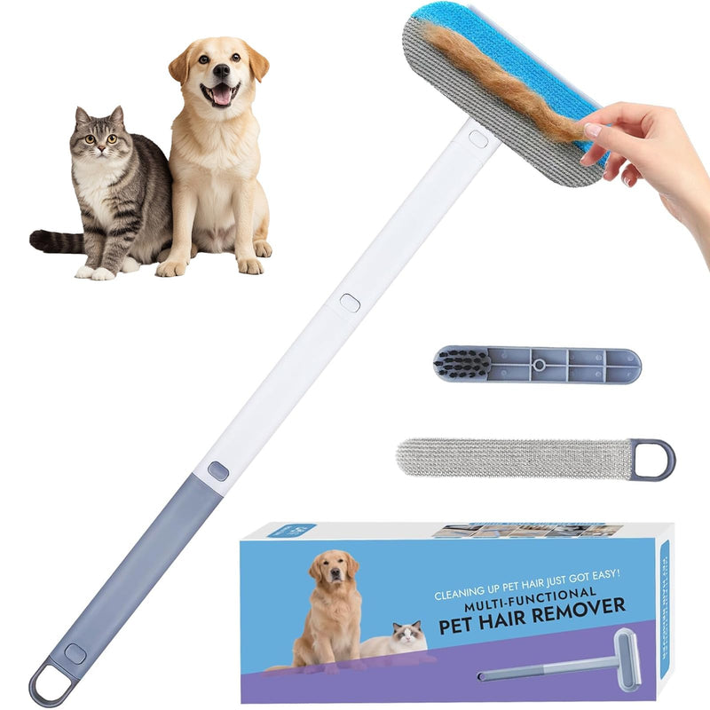Pet Hair Remover for Furniture, Reusable Lint Roller for Dog and Cat Hair - 20.5 Inch Multifunctional Fur Removal Tool, with Long Handle Squeegee, Gentle on Couches, Carpets, Clothes, Bedding - PawsPlanet Australia