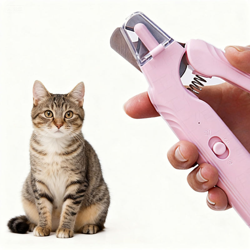 USB Pet Nail Clipper with LED Light – 2-in-1 Electric Grinder & Scissors, Rechargeable Trimmer for Dogs & Cats, 60°Angle Blade, Low-Noise Motor, Blood-Line Illuminator, 94 g Lightweight - PawsPlanet Australia