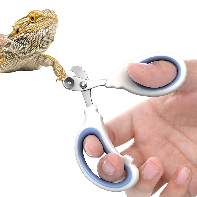Small Animal Nail Clippers, Stainless Steel Bearded Dragon Nail Clippers, Cat Nail-Clipper, Professional Reptile Grooming Tool with Precise Angled Edge, Claw Trimmer for Birds, Cat, Dog Small Animals