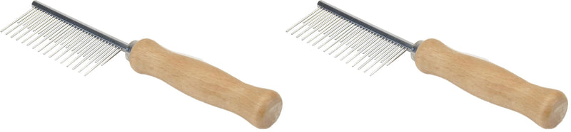 Coastal Pet Safari Dog Shedding Combs - Dog Shedding Brush for Dogs with Short and Long Hair - Different Sized Teeth for Undercoat Rake - 7" x 1.5" (Pack of 2) 7" x 1.5" (Pack of 2) - PawsPlanet Australia