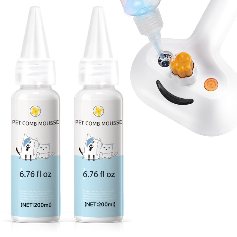 Pet Steam Brush Spray Refill for Dogs & Cats – Concentrated Waterless Shampoo, 3-in-1 Grooming Spray Comb Mist, 2*Shampoo(Steam Brush not Included) 7.87"-1*Shampoo - PawsPlanet Australia