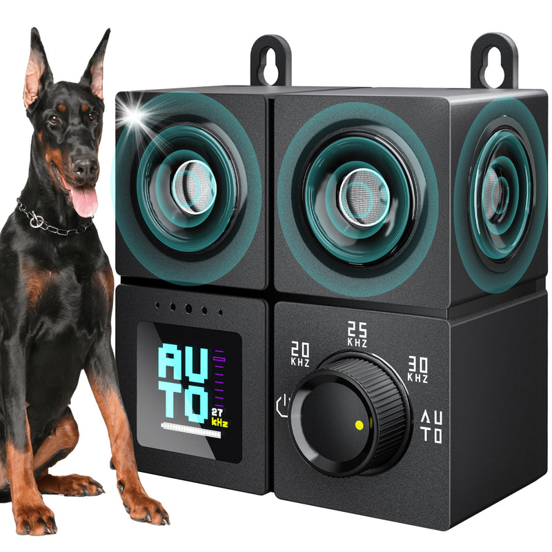 Anti Barking Device for Dogs, Ultrasonic Dog Bark Deterrent Devices with 4 Modes Up to 50ft (270°), Dog Barking Deterrent Devices, Bark Box, Barking Control Devices for Dog Training in Outdoor/Indoor Black - PawsPlanet Australia