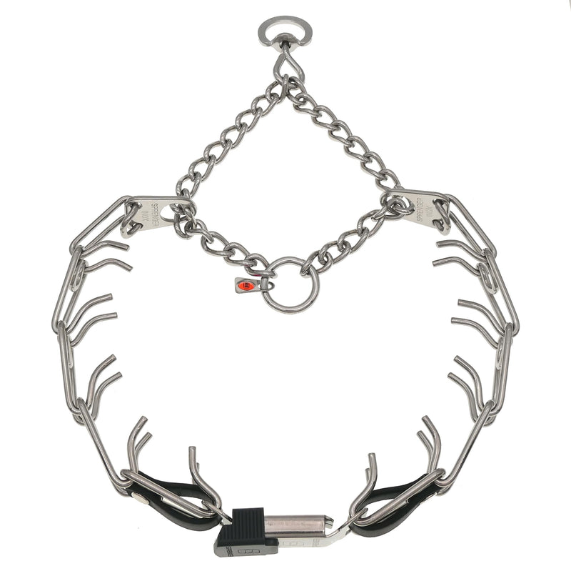 Herm Sprenger Dog Training Prong Collar with Quick Release ClicLock Buckle and Biothane Insert Stainless Steel No-Pull Collar Made in Germany (23in x 3.2mm Prongs (Neck Size up to19-20in)) 23in x 3.2mm(neck size up to19-20in)