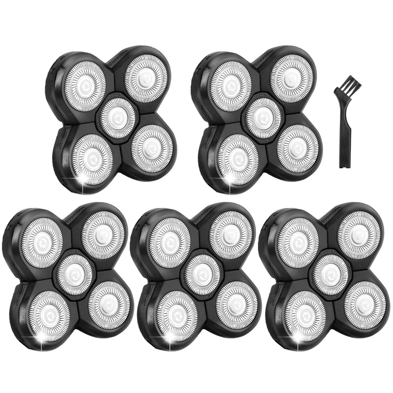 5 Pack Replacement Blades for Freebird Head Shaver | 5-Blade Electric Razor Refills for Bald Men Freedom Grooming + 1 Cleaning Brush 5 PCS - PawsPlanet Australia