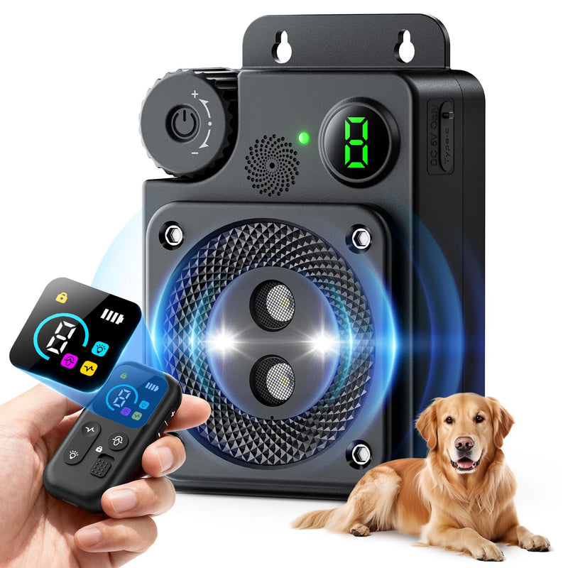 Anti Barking Device for Dogs, Dog Bark Deterrent Devices,3 Modes Ultrasonic Bark Box with Remote Control, Anti Barking Device Long Range 50ft, Silencer Sonic Barking Deterrent Indoor/Outdoor Black - PawsPlanet Australia