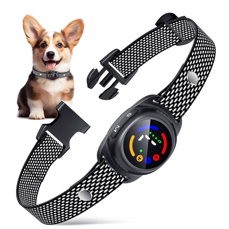 Bark Collar for Small Medium Dogs, Dog Bark Collar with Beep Vibration, IP67 Waterproof Rechargeable Barking Collar with 7 Adjustable Sensitivity (Classic Black) Classic Black