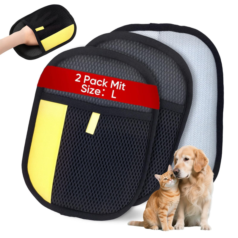 2Pcs Pet Hair Removal Gloves for Cats and Dogs.Reusable electrostatic pet Hair Removal Gloves.Pet Hair Removal Tool Suitable for Sofas, Bed Sheets, Clothing, and car Seats.Hair Remover Glove A2 - PawsPlanet Australia