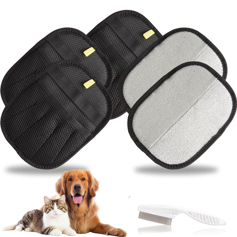 Upgraded Five-Finger Electrostatic Pet Hair Remover Glove for Cats & Dogs Reusable Magic Fur Brush Washable Double Sided Static Pet Hair Fur Remover Tool for Couch, Car Seat, Carpet & Laundry - PawsPlanet Australia
