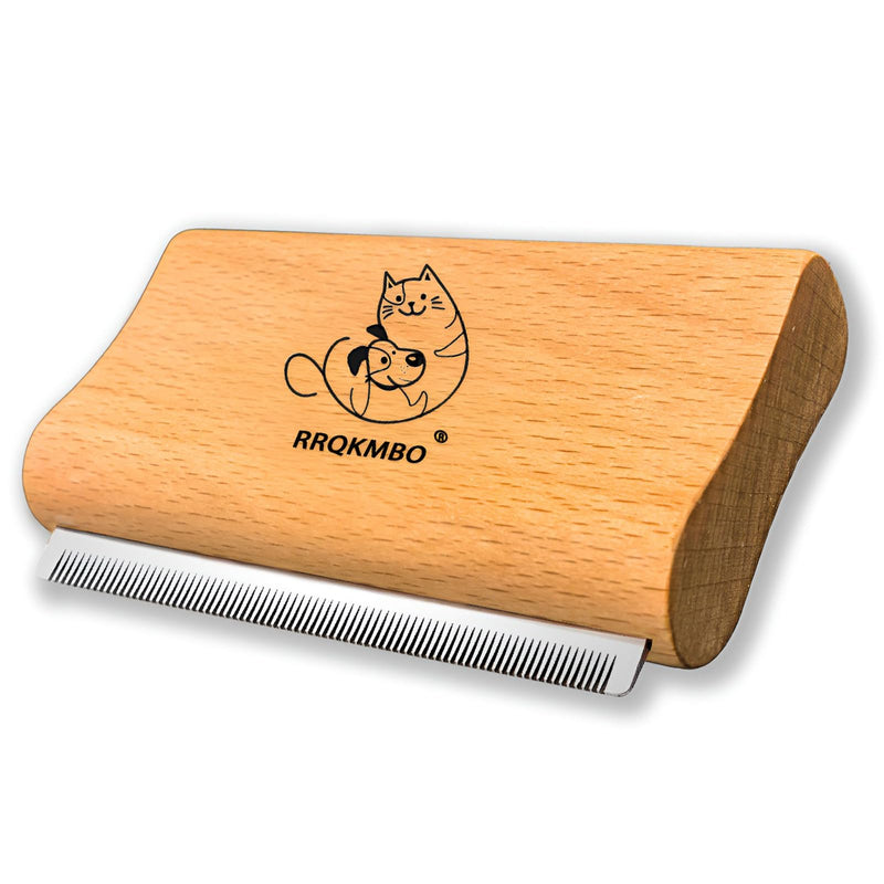 Premium Dog Brush for Shedding,Deshedding Brush Combs for Dogs,Cats,Horses,Professional Pet Hair Removal Grooming Tool for Short and Long Hair,Wooden Deshedder Shedding Tool (Nature Wood 4.33 Inch) - PawsPlanet Australia